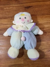 Snuggie Toy Baby My 1st Clown Rattle Plush Stuffed Soft Velour 12” DGE #7983