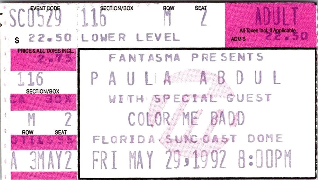 ポーラ・アブドゥル Under My Spell Tour1992 公式キャップ Paula ポーラ・アブドゥル Under My Spell Tour1992 公式キャップ