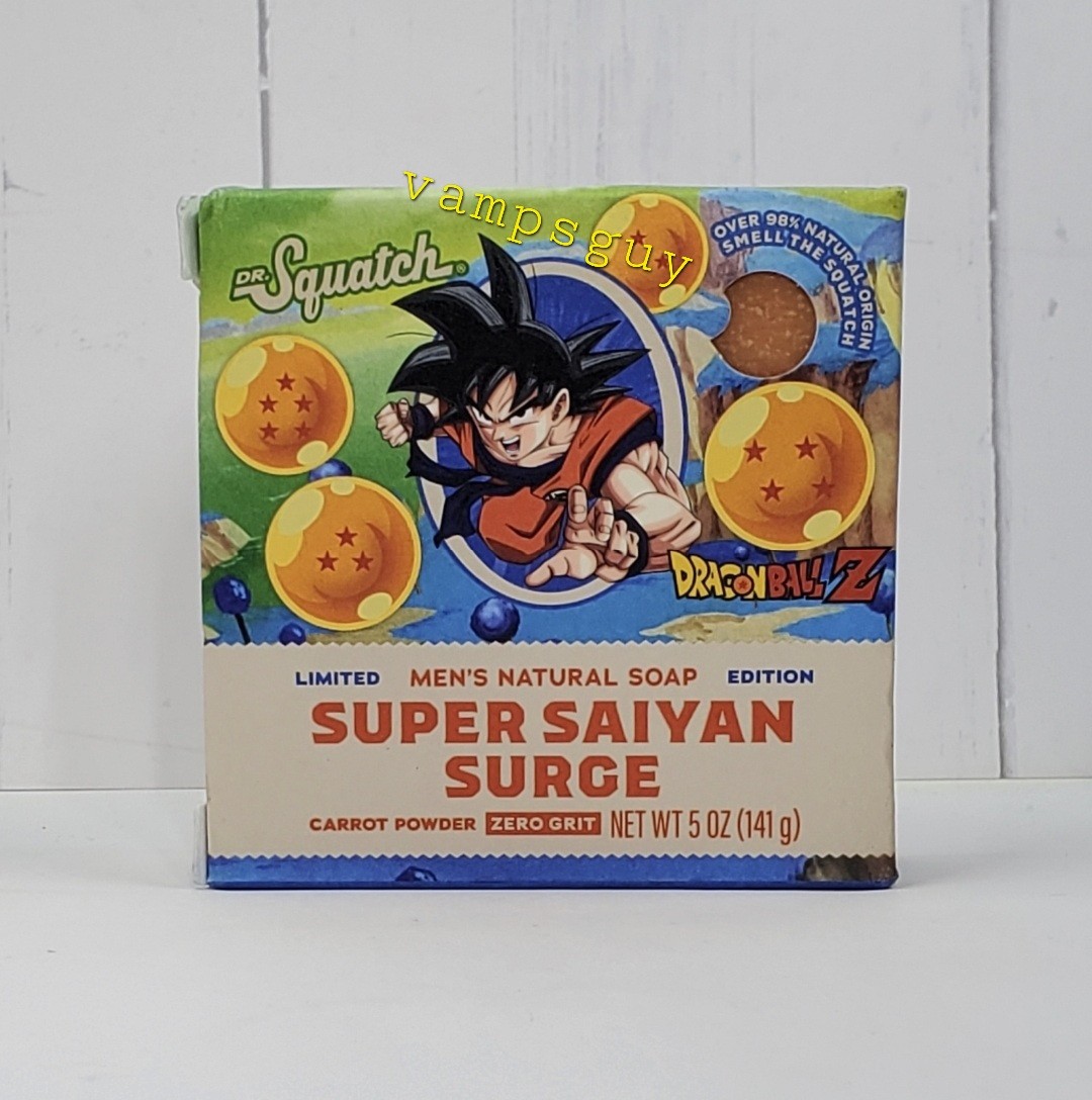 SHOGEN 「おやすみ」 Dr. Squatch Ltd Ed. Dragon Ball Z Super Saiyan Surge Soap Zero