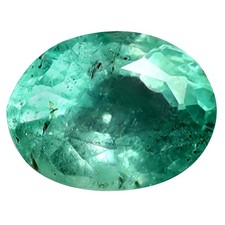 1.34 ct Oval Cut 8.18 x 6.16 mm Colombia Green Emerald Natural Gemstone