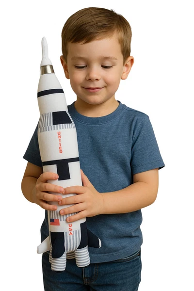 Saturn  V  Rocket Plush Toy for Kids (17.5") Soft Plush NASA USA Astronauts
