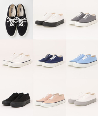 ASAHI DECK 041 White Canvas Sneakers UNISEX Made in Japan Vulcanized