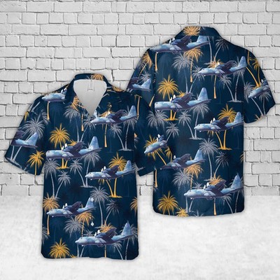 US Air Force Lockheed C-130B Hercules Hawaiian Shirt, Airplane Hawaiian Shirt