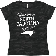 Inktastic Someone In North Carolina Loves Me Women's T-Shirt State Home Family