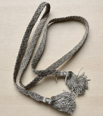 YSL Yves Saint Laurent Skinny Fringe Trim Accent Tassel Belt 70s