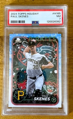 2024 Topps Holiday PAUL SKENES #H165 PSA 7 NM Rookie Card