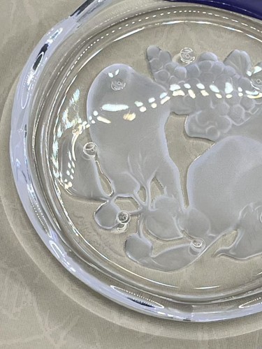 Val Saint Lambert Brussels Crystal Coaster 2 Sets Of 6 Frosted Flower Belgium - Picture 11 of 19