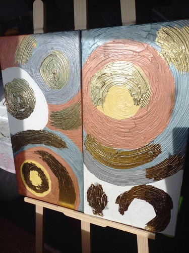 diptico abstracto,, esferas,, - Imagen 2 de 12