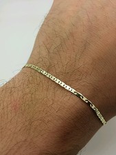 10k Solid Yellow Gold Mariner Anchor Bracelet Chain 7" 2.3mm Women