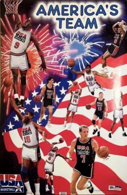 America's Team Poster 1992 USA Basketball Dream Team 24x36 Wall
