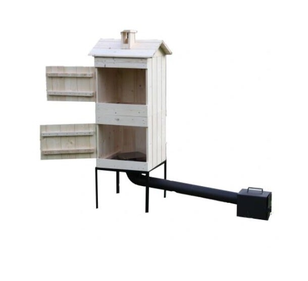 Traditioneller Räucherofen mit Kamin doppel Fichteholz Garten Feuerkammer Smoker