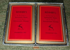 Vintage Renners Phonographs Games Collinsville Playing cards Decks Congress 606