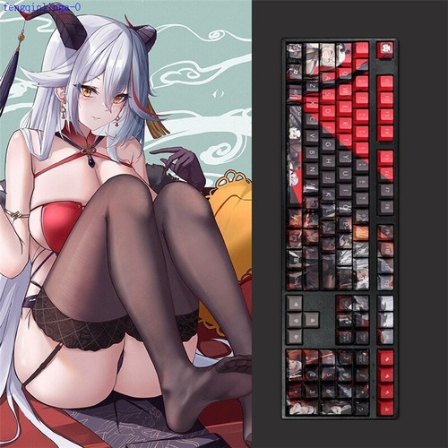 Azur Lane: KMS Ägir Anime Sexy Girl Theme Keycaps PBT Sublimation 108 Keys/Set - Picture 2 of 22