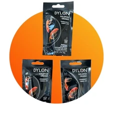 3 Dylon Permanent Fabric Dye Goldfish ORANGE 1.75 oz Tie Dye Clothing Lot of 3
