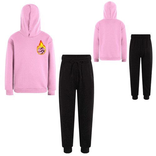 Kids Girls Boys Sportswear Athletic Sport Suit Casual Tracksuit Suits Hoodie - Picture 43 of 83