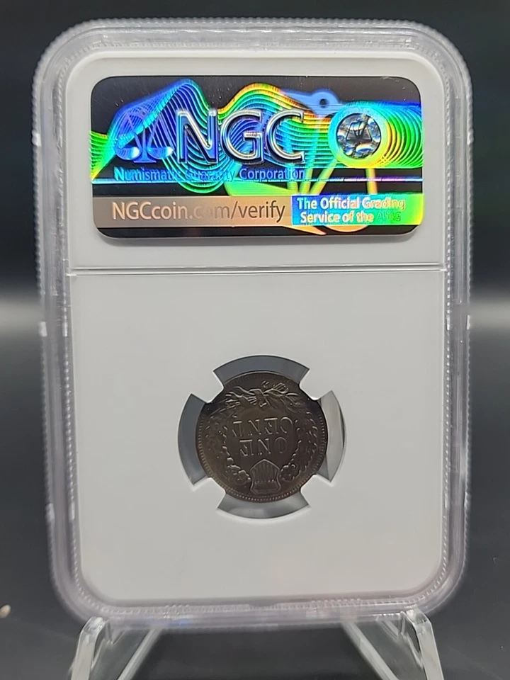 1907 Indian Head Copper One Brown 1C - NGC Unc Details - Image 2 of 4