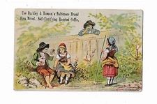 Trade Card Barkley & Hasson's Baltimore Brand Java Roasted Coffee Kids Fence