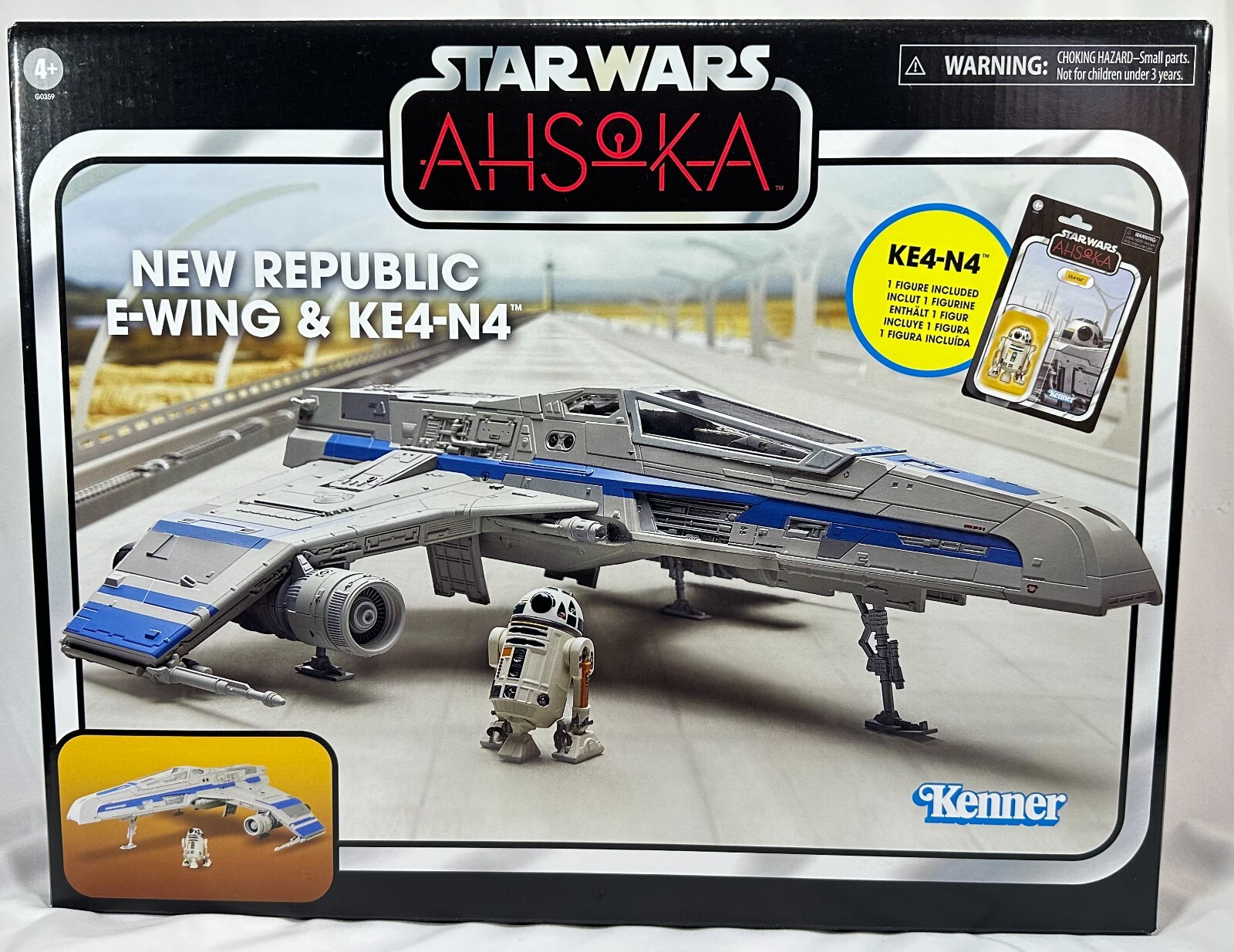 2024 Star Wars Vintage TVC E-WING FIGHTER 3.75" Hasbro Vehicle & KE4-N4 Droid