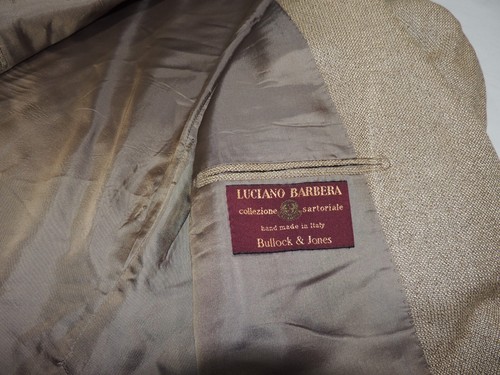 Luciano Barbera collezioni Sartorial Wool Silk & Linen Jacket 44 Regular - Picture 7 of 14