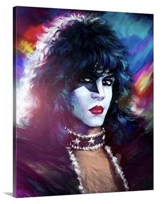 Paul Stanley KISS Canvas 16x20 Wall Art Starchild Guitar Gene Simmons - Image 1 of 2