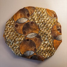 Gold Circles Satin Lined Bonnet