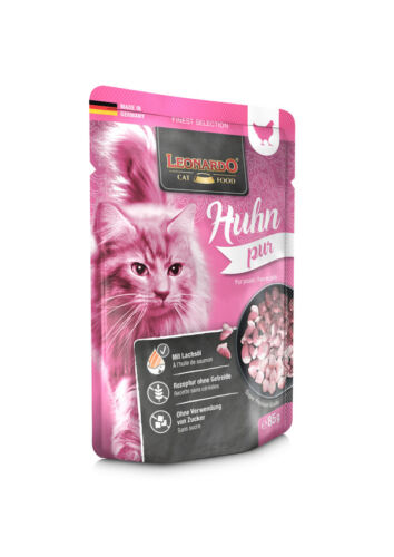 LEONARDO Huhn pur 16x 85g Katzenfutter Nassfutter nass Futter Katze Beutel - Bild 2 von 2