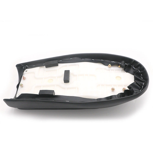 Black Racer Prismatic Hump Seat Tracker Saddle For Honda CB Cruiser Retro Cafe - Picture 7 of 8