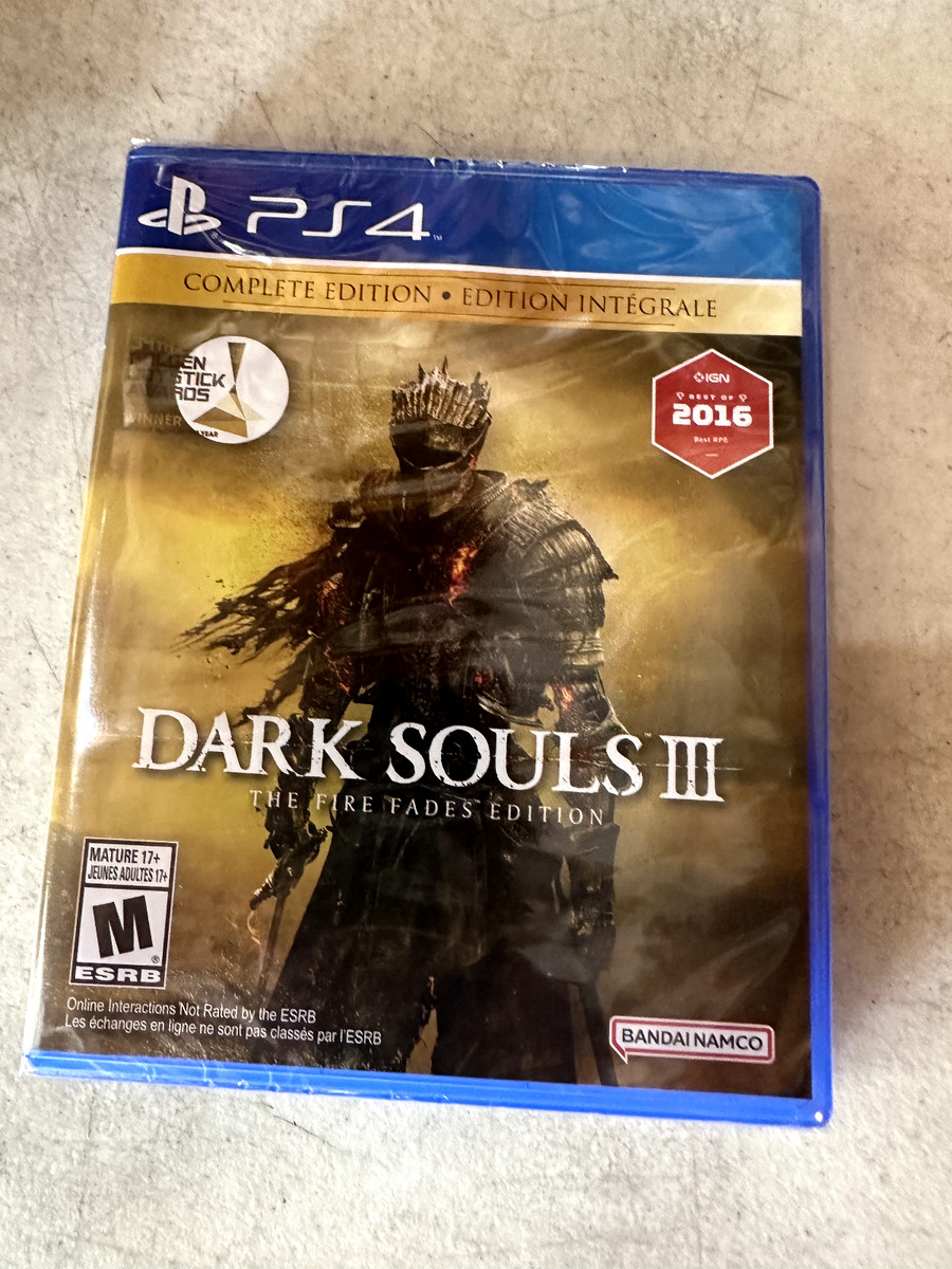 Dark Souls 3 The Fire Fades Edition Complete Edition PS4 - New, Factory  Sealed