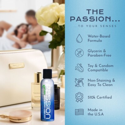 Passion Natural Glycerin and Paraben Free Water Based Personal Lube - 2 oz 