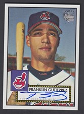Franklin Gutierrez 2006 Topps 52 Rookie On Card Autograph Indians