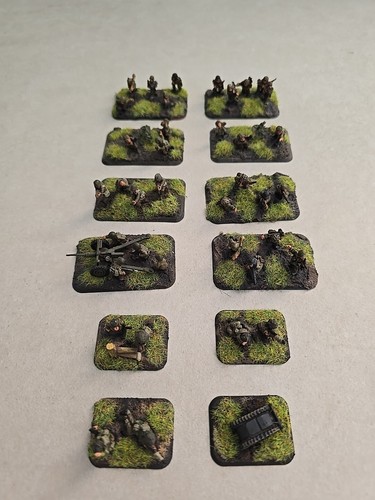 Menge 12 Flammen des Krieges USA Zug bemalt FOW Battlegroup 15 mm