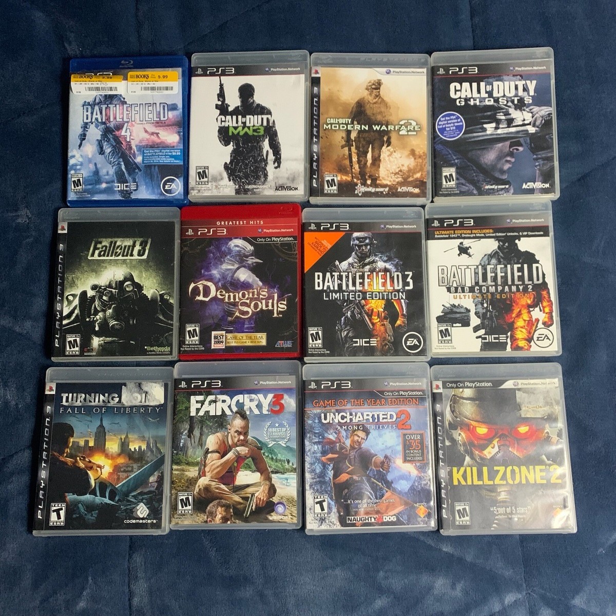 Lot of 12, Sony PlayStation 3 PS3 Games MLB NBA Madden Fight Night