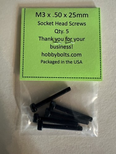 Hobby Bolts M3x25mm Socket Head Cap Screw. Qty:15. RC Car, Micro Fastener - Picture 2 of 2