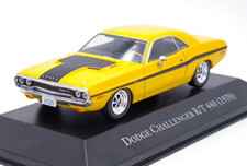 ATLAS DIECAST 1/43 1970 DODGE CHALLENGER R/T 440 IN YELLOW WITH BLACK BONNET