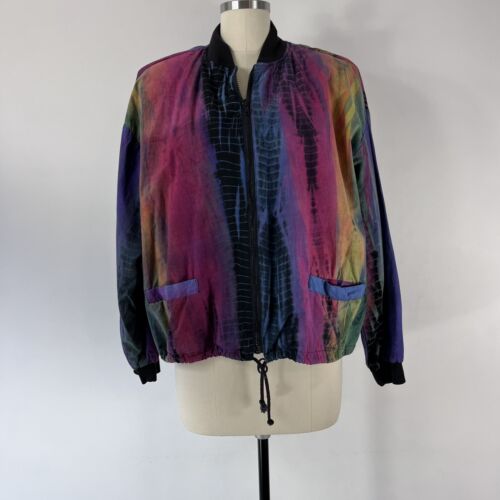Vintage Lerner  Tie Dye Jacket Women's Medium Cot… - image 1