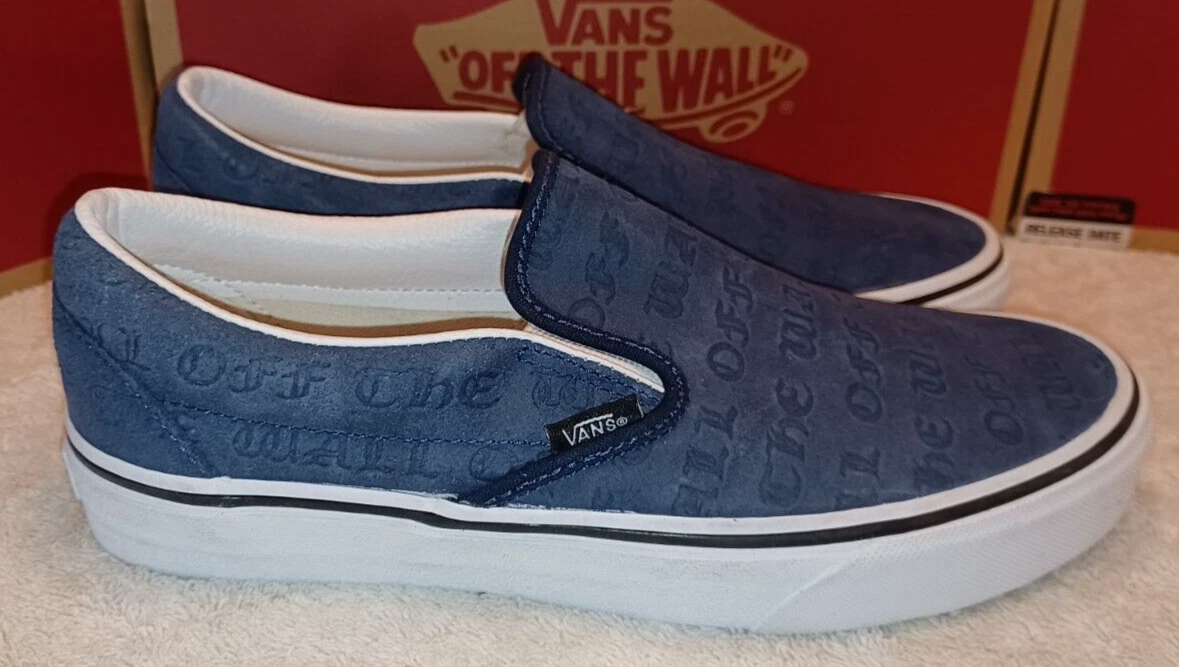 Vans Men's 6.5/Women's 8 Slip-On Debossed Off The Wall Blue