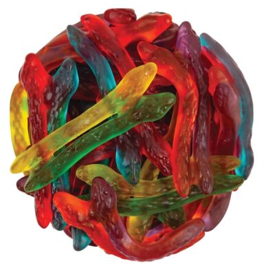 Bayside Candy Twin Snakes Sweet & Sour Gummi Candy - Sour Tangy Gummi Twin
