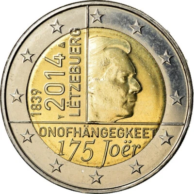 [#775725] Luxembourg, 2 Euro, 175 Joer, 2014, SUP, Bi-Metallic - Photo 1/2