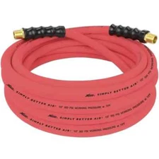 Milton® 1/2" Ultra Lightweight Rubber Hose, 25' Air Hose w/ 1/2" NPT Male Inlet