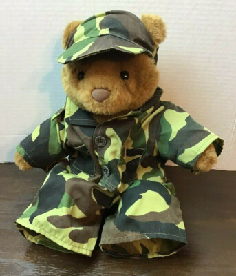 Small Military Memory Bear Build A Bear Plush Military Uniform
