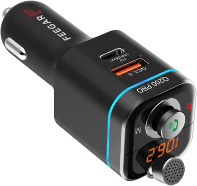 FEEGAR FM Transmitter Bluetooth BT Schnellladegerät QC 4.0 PD Audio MP3 USB
