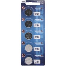 Renata CR1616 watch battery 5 Pk
