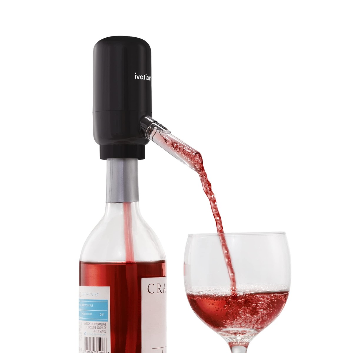 Ivation Wine Aerator and Dispenser Spout, Electric Wine Pourer and