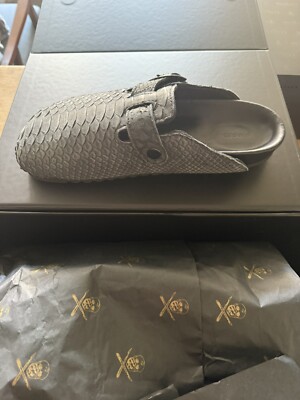 NWT Surgeon Birkenstock style mule The Shoe Surgeon Luxe Mule Black Python Birkenstock Brand  main image 4