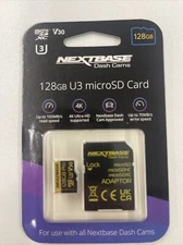 Nextbase 128GB U3 Micro SD Memory Card - with Adapter - Compatible with Nextbase
