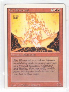 Magic Fire Elemental Elementale Del Fuoco Revised Inglese Ebay