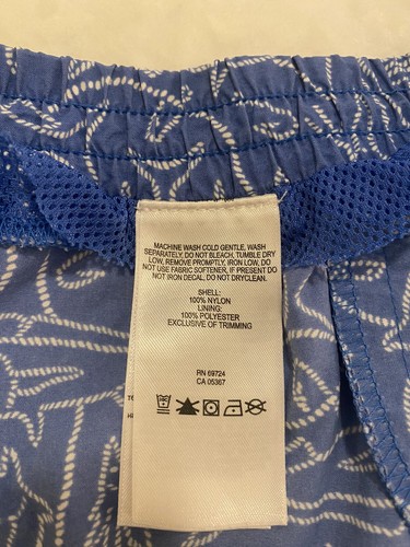 Columbia PFG Omni-Shade Fish Blue & White Print Boys Swim Shorts Size Small - Picture 5 of 7
