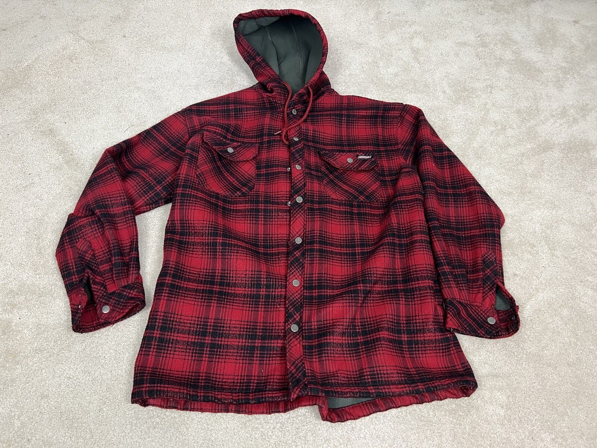 Dickies Jacket Mens Extra Large Red Black Lumberjack Plaid Dickies Jacket Mens Extra Large Red Black Lumberjack Plaid