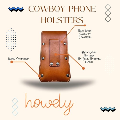 7" COWBOYS PRAYER WESTERN POUCH BELT LOOP HOLSTER CELL PHONE CASE UNIVERSAL SIZE - Picture 7 of 22
