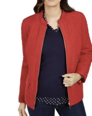 Veste Charter Club Rouge Double Boutonnage - Taille 14, Polyester, Neuf Avec Étiquette